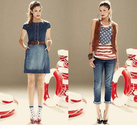 Blanco primavera , catálogo denim