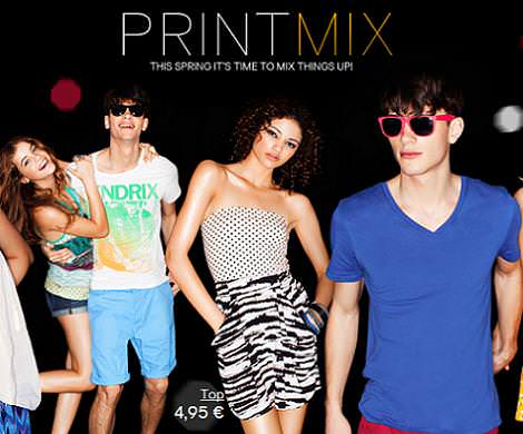 H&M primavera verano : catálogo print mix