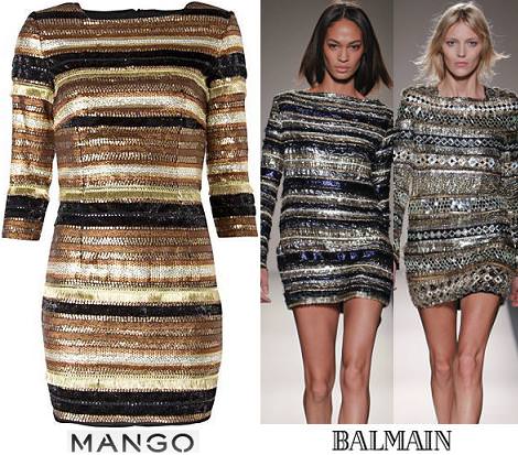 Nuevo vestido de fiesta de Mango, clon de Balmain