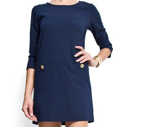 vestido azul de mango primavera 