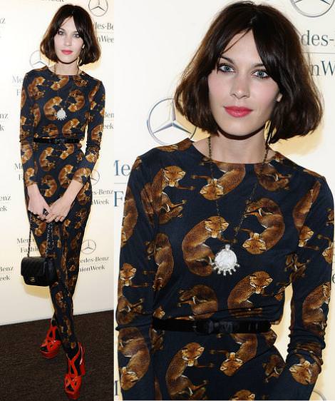 Alexa Chung en la New York Fashion Week