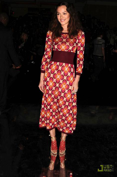 Leighton Meester en el front row de Marc Jacobs