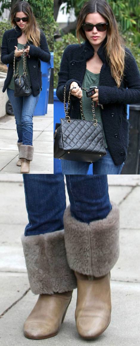 Botas con pelo por Rachel Bilson