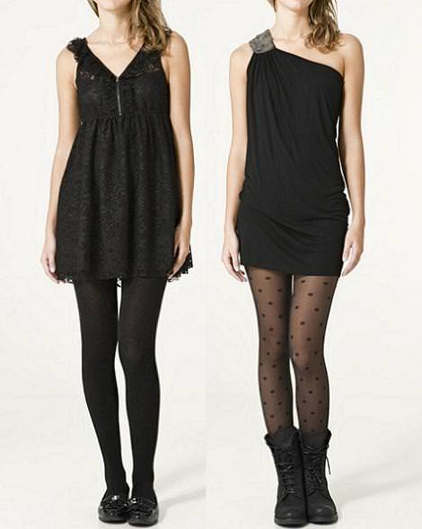 Vestidos negros y cortos de FIESTA de TRF