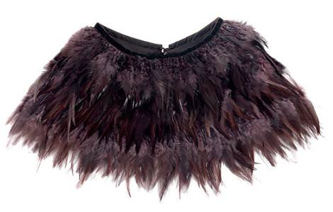 Vestidos y accesorios de plumas