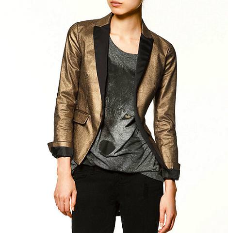 Ropa dorada de Zara