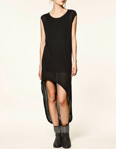 Vestido asimétrico de Zara Trafaluc