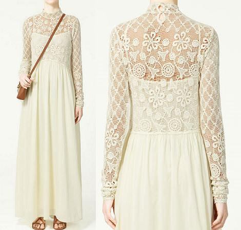 Vestido crochet de Zara