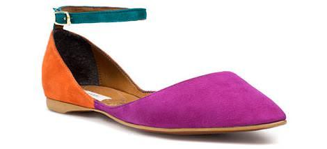 Bailarinas color block de Zara