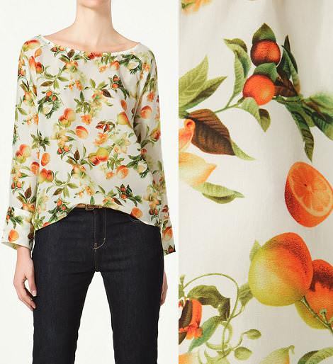 Estampado de frutas por Zara