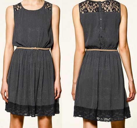 vestido de lunares de zara trafaluc