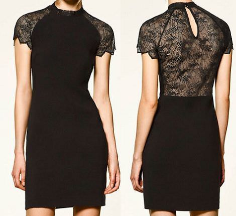 vestido de encaje de zara trafaluc