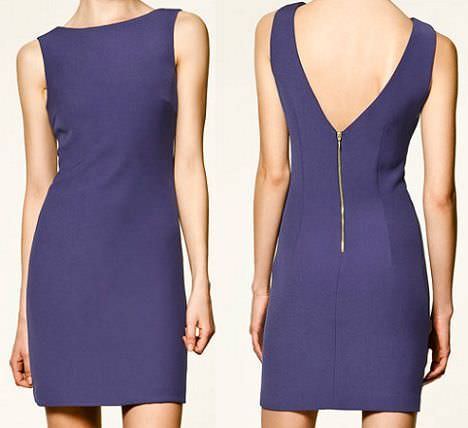 vestido con escote de zara trafaluc