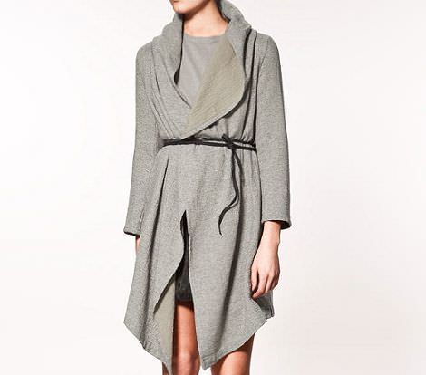 zara novedades abrigo gris