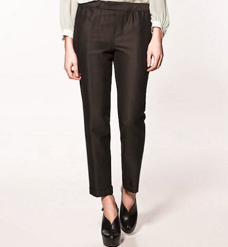 zara novedades pantalon brillo
