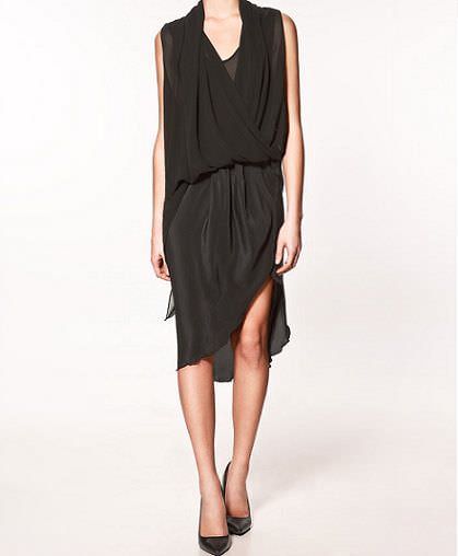 zara novedades top drapeado
