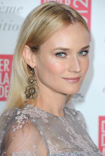 Diane Kruger con vestidos asimétrico y transparencias