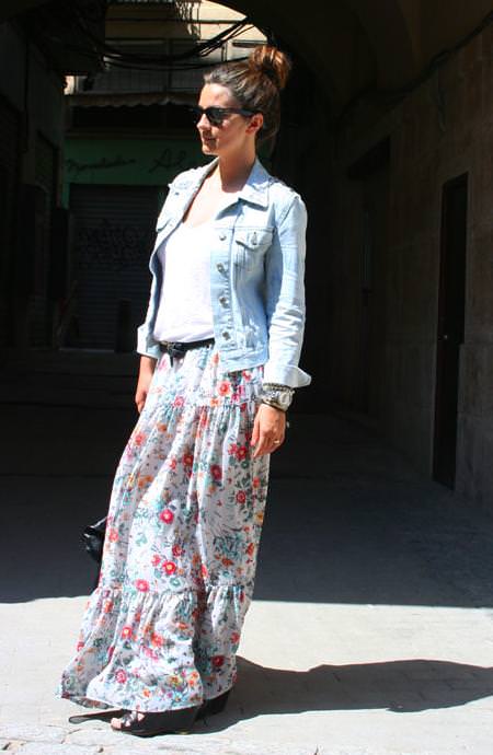 Vestidos y faldas largas, primavera 