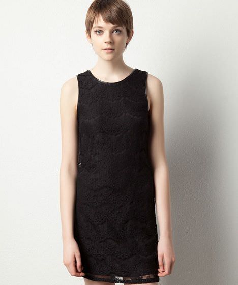 vestido de blonda de pull and bear