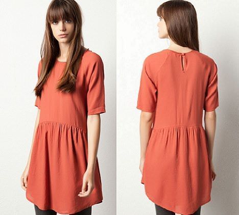 vestido fresa de pull and bear para la primavera