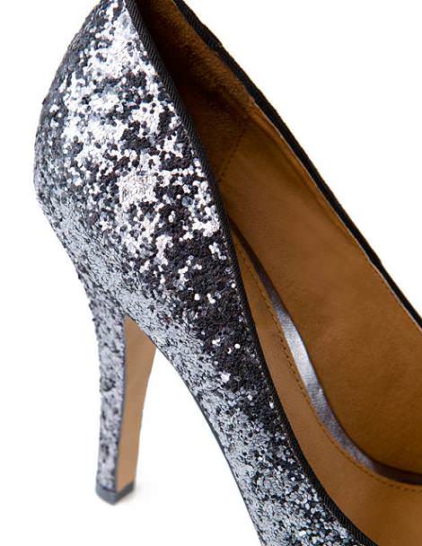 Zapatos peep toe glitter de Pull and Bear