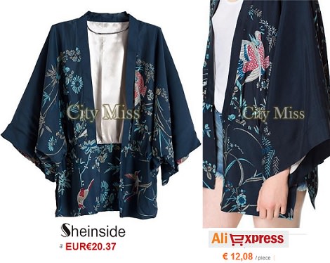 kimono de Sheinside vs Aliexpress primavera verano 