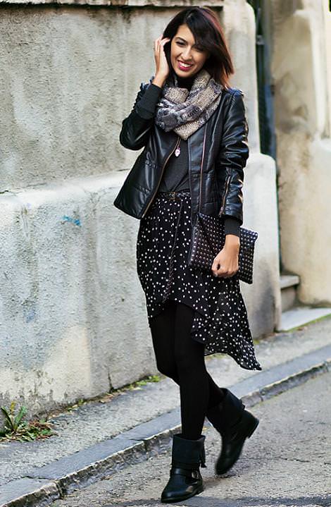 Street style de faldas asimétricas
