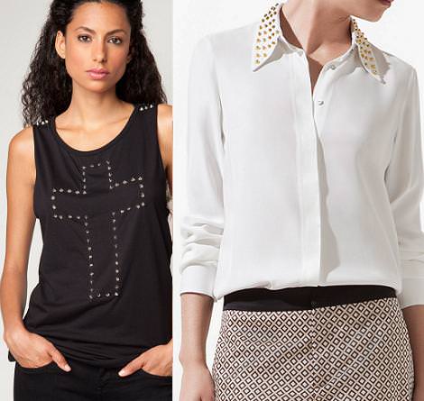 Ropa y accesorios con tachuelas