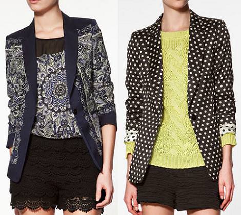 Tendencias! Blazers estampados de Zara