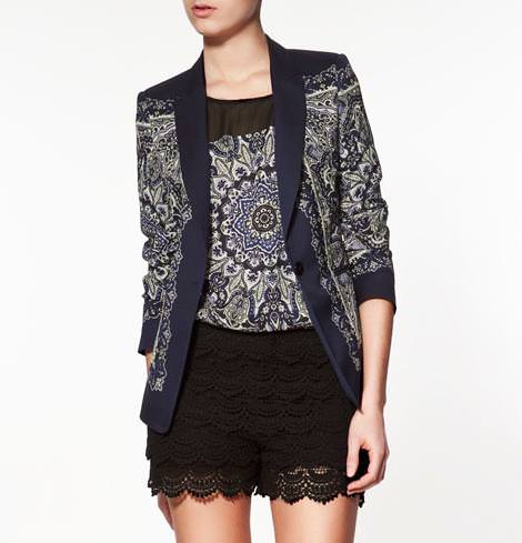 Tendencias! Blazers estampados de Zara