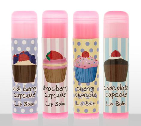 Maquillaje y labiales con forma de cupcakes Maquillaje y labiales con forma de cupcakes