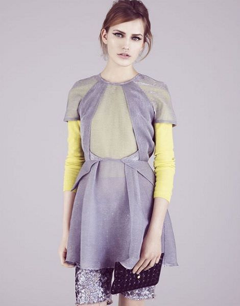 catalogo de topshop vestido metalizado