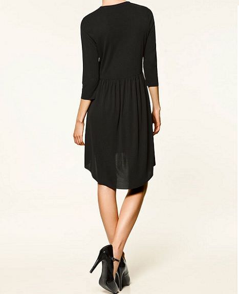 nuevo vestido con bajo asimetrico de Zara
