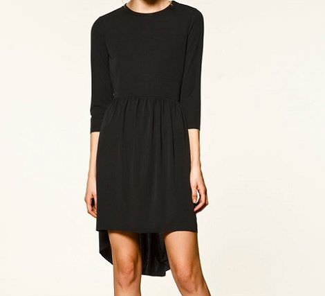 nuevo vestido con bajo asimetrico de Zara