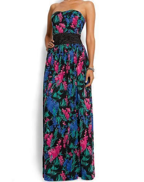 vestidos de rebajas de flores largo