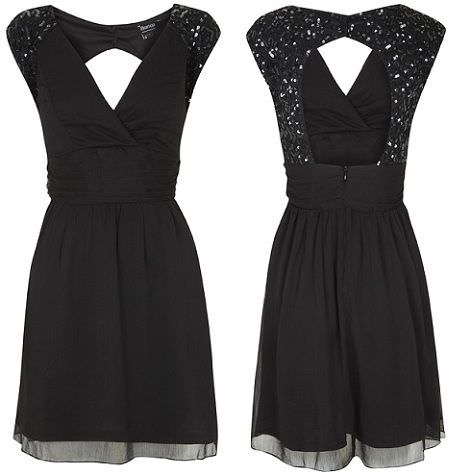 vestidos de fin de año con escote en la espalda