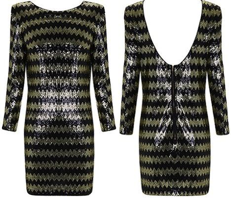 vestidos de fin de año con escote en la espalda