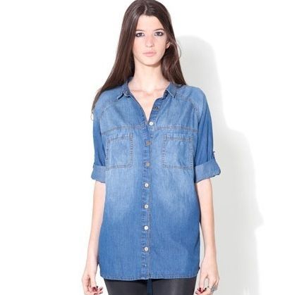 camisa denim de Stradivarius